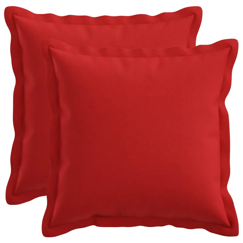 Vidaxl kussensloop 2 pcs houten rood 35 x 35 cm faux linnen