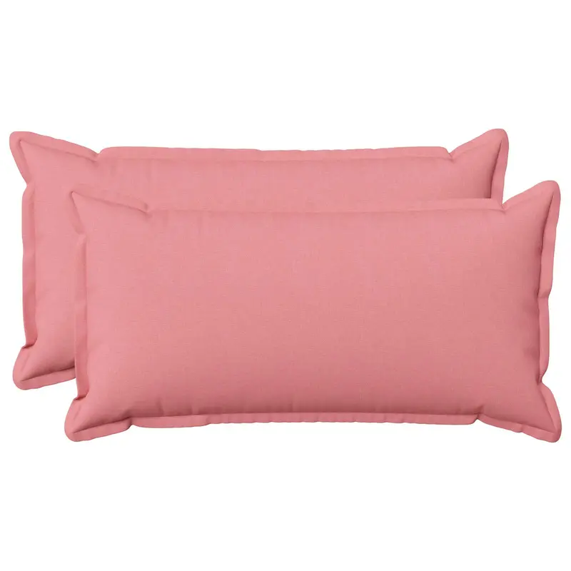 Vidaxl kussensloop 2 pcs houten roze 40 x 80 cm faux linnen