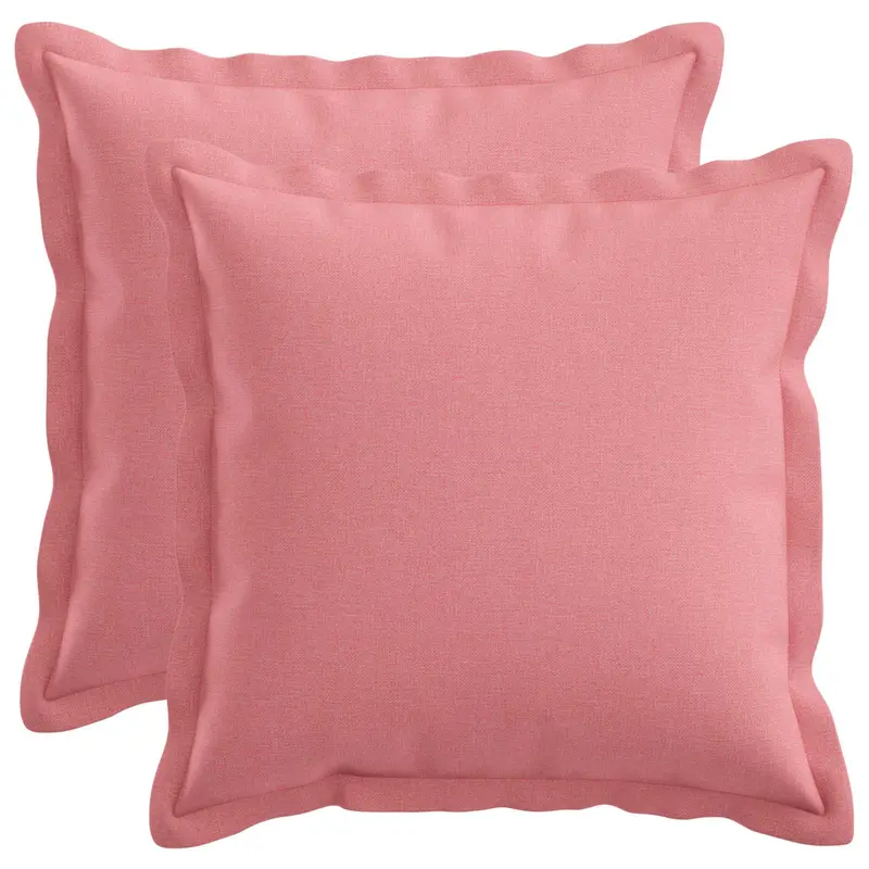 Vidaxl kussensloop 2 pcs houten roze 45 x 45 cm faux linnen