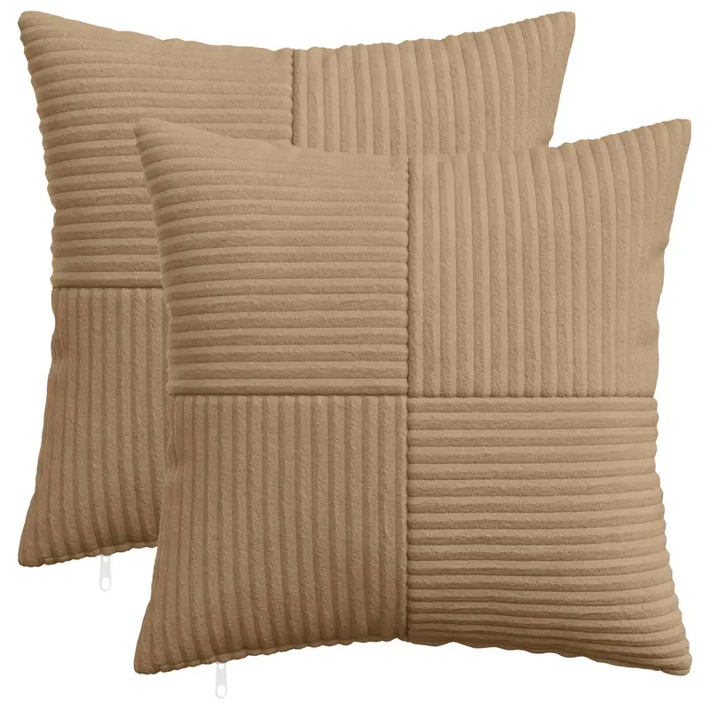 Vidaxl kussensloop 2 st almelo bruin 40 x 40 cm corduroy