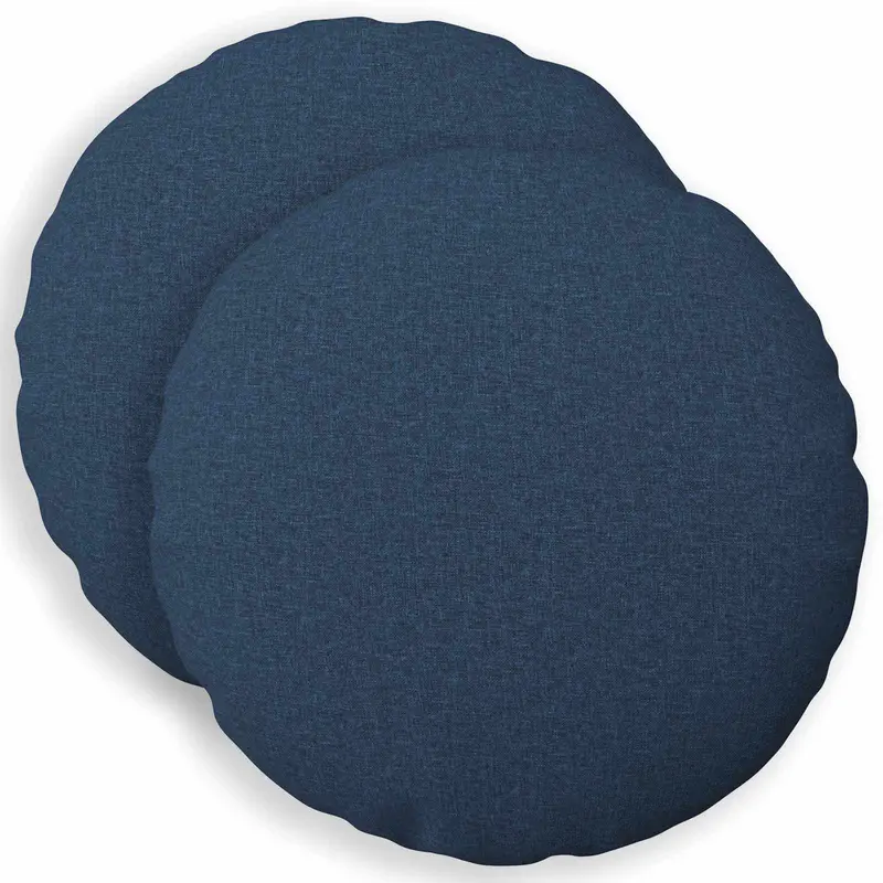 Vidaxl kussensloop 2 st heerlen blauw ø 40 cm stof