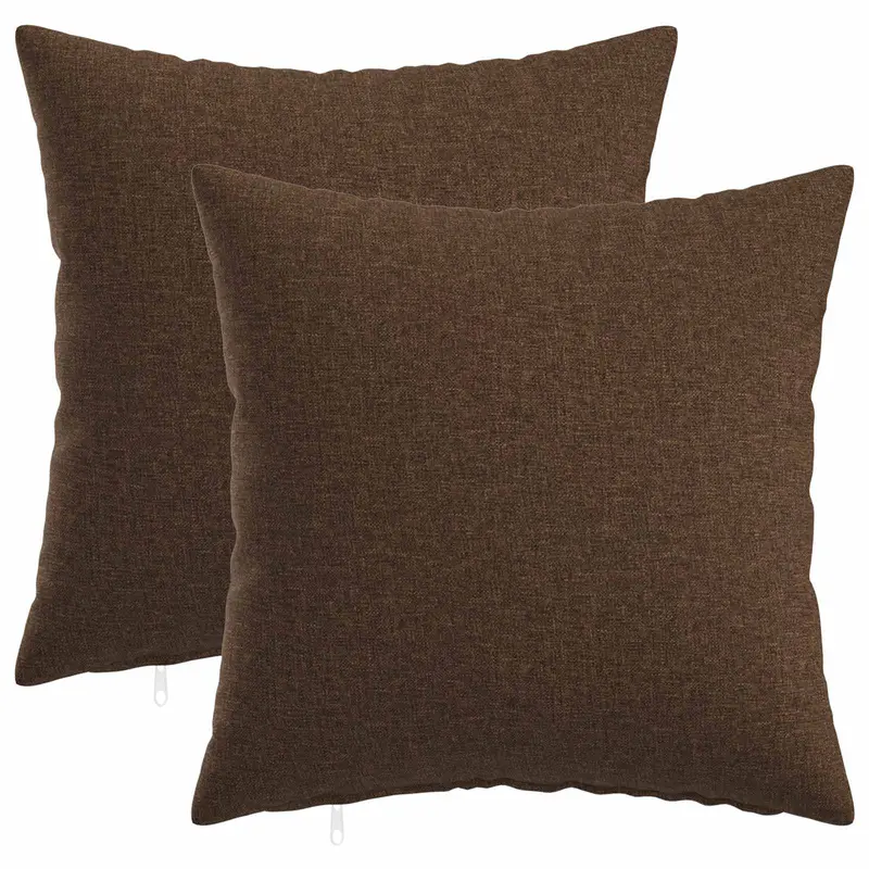 Vidaxl kussensloop 2 st heerlen bruin 35 x 35 cm stof