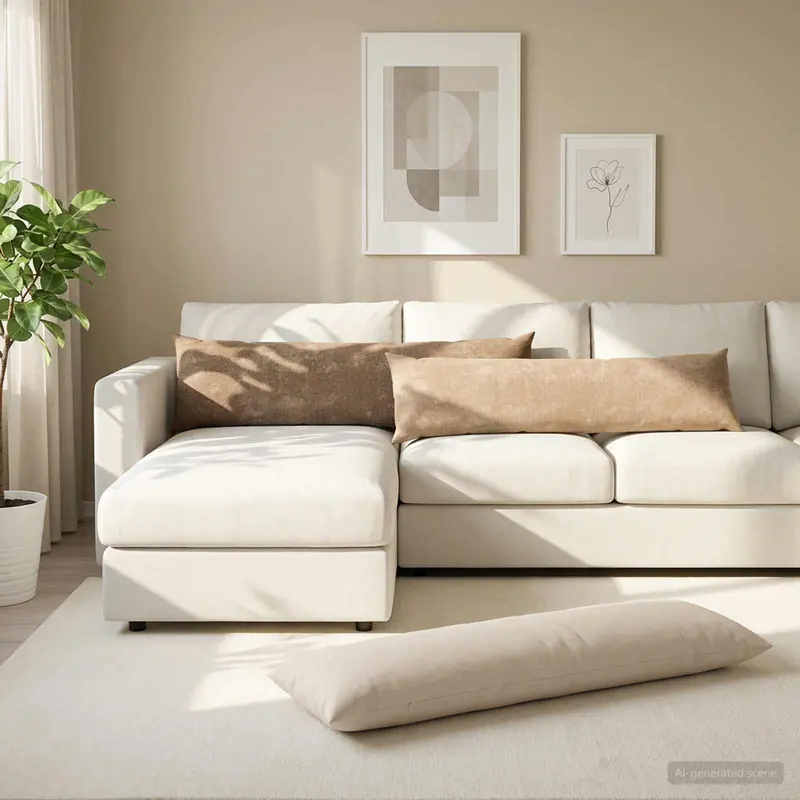 Vidaxl kussensloop 2 st heerlen bruin 40 x 145 cm chenille stof