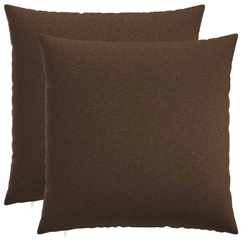 Vidaxl kussensloop 2 st heerlen bruin 65 x 65 cm stof