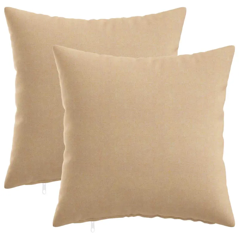 Vidaxl kussensloop 2 st heerlen crèmekleurig 45 x 45 cm stof