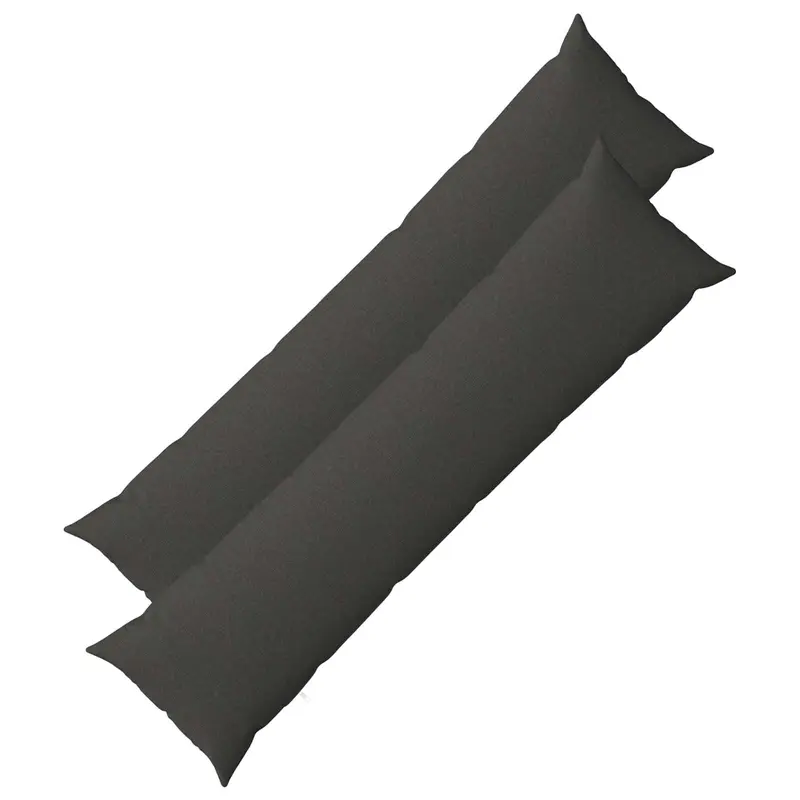 Vidaxl kussensloop 2 st heerlen donkergrijs 40 x 145 cm stof