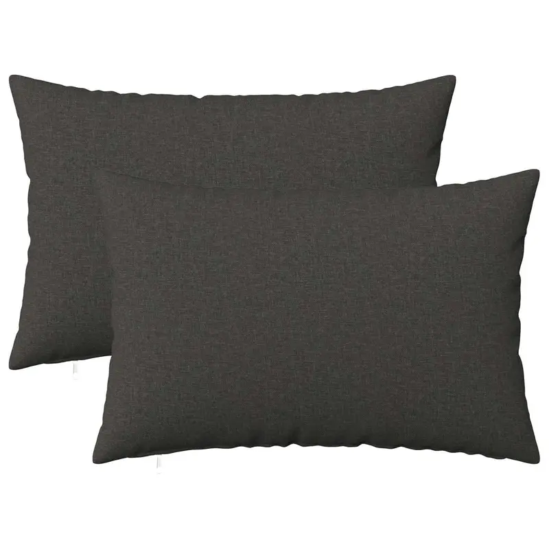 Vidaxl kussensloop 2 st heerlen donkergrijs 40 x 60 cm stof