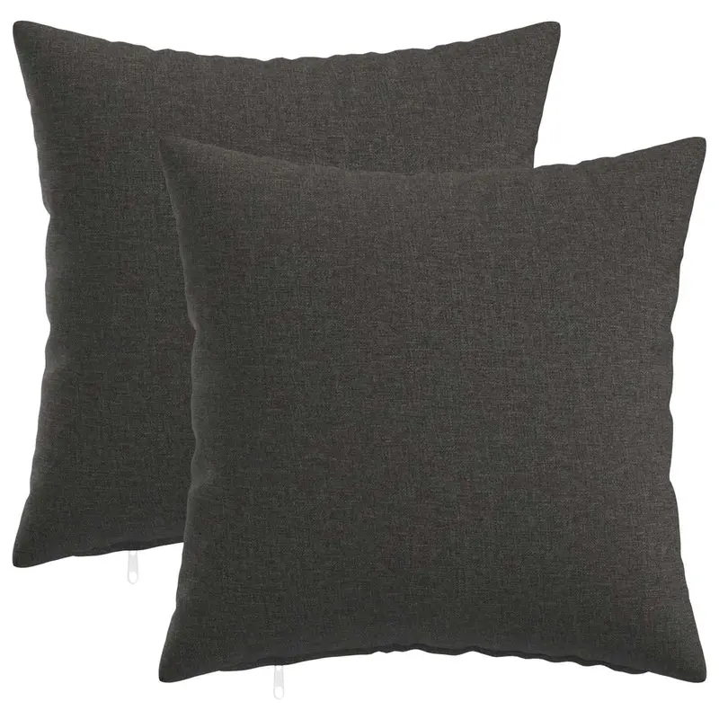 Vidaxl kussensloop 2 st heerlen donkergrijs 45 x 45 cm stof