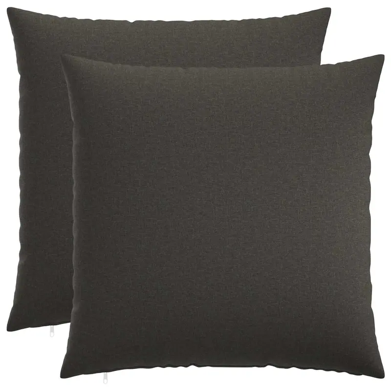 Vidaxl kussensloop 2 st heerlen donkergrijs 80 x 80 cm stof