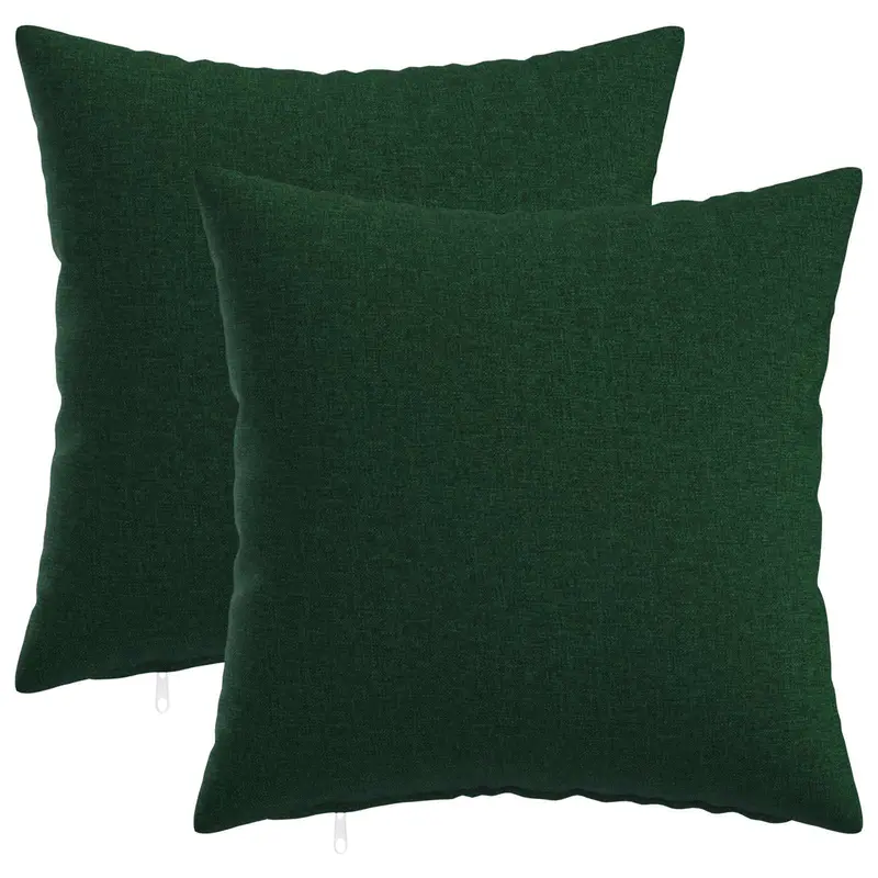 Vidaxl kussensloop 2 st heerlen donkergroen 30 x 30 cm stof