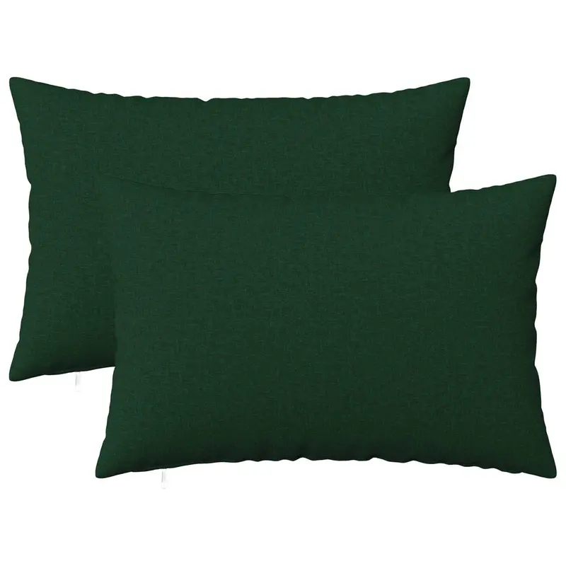 Vidaxl kussensloop 2 st heerlen donkergroen 50 x 80 cm stof