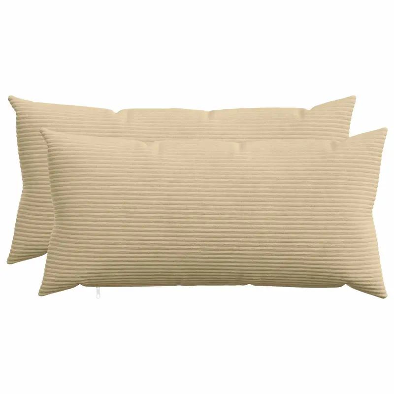 Vidaxl kussensloop 2 st heerlen grijs groen 40 x 70 cm corduroy