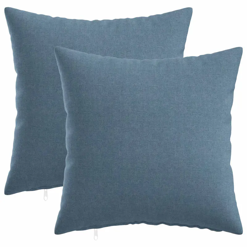 Vidaxl kussensloop 2 st heerlen jeans blauw 30 x 30 cm stof