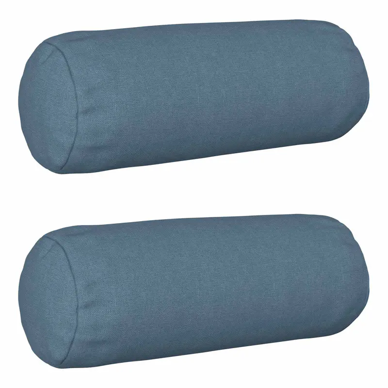 Vidaxl kussensloop 2 st heerlen jeans blauw ø 15 x 40 cm stof