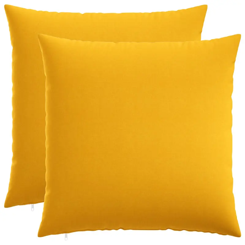 Vidaxl kussensloop 2 st heerlen lichtgeel 65 x 65 cm stof