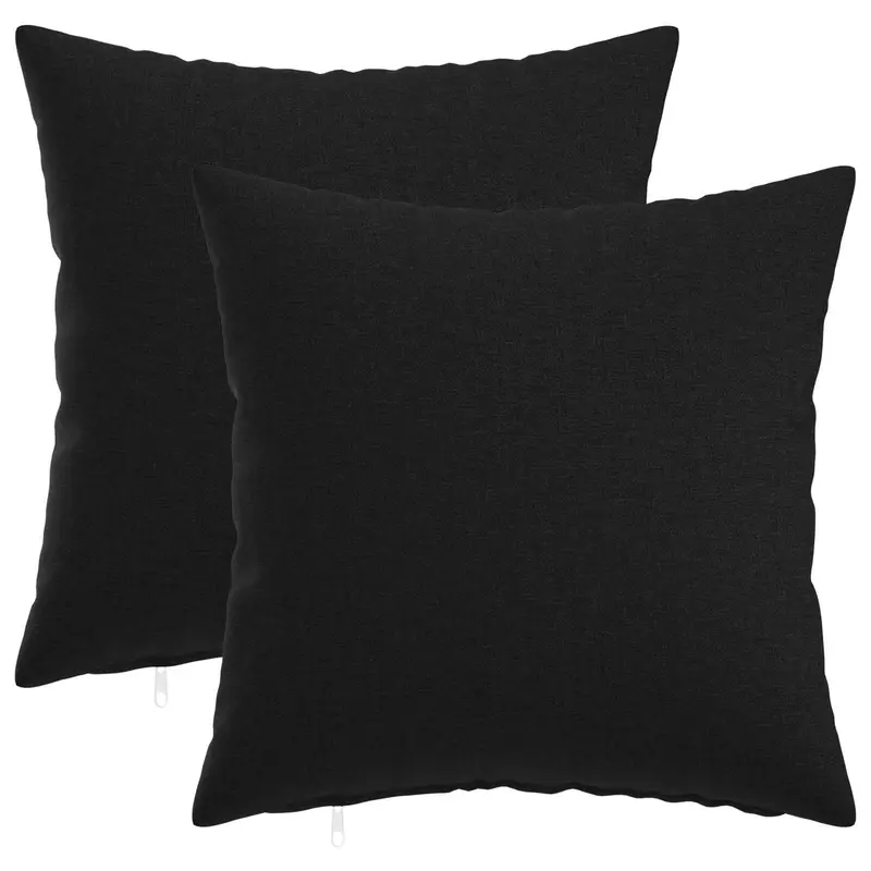 Vidaxl kussensloop 2 st heerlen zwart 45 x 45 cm stof