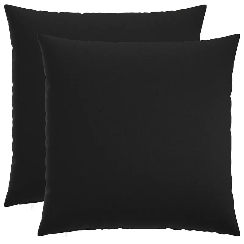 Vidaxl kussensloop 2 st heerlen zwart 65 x 65 cm stof