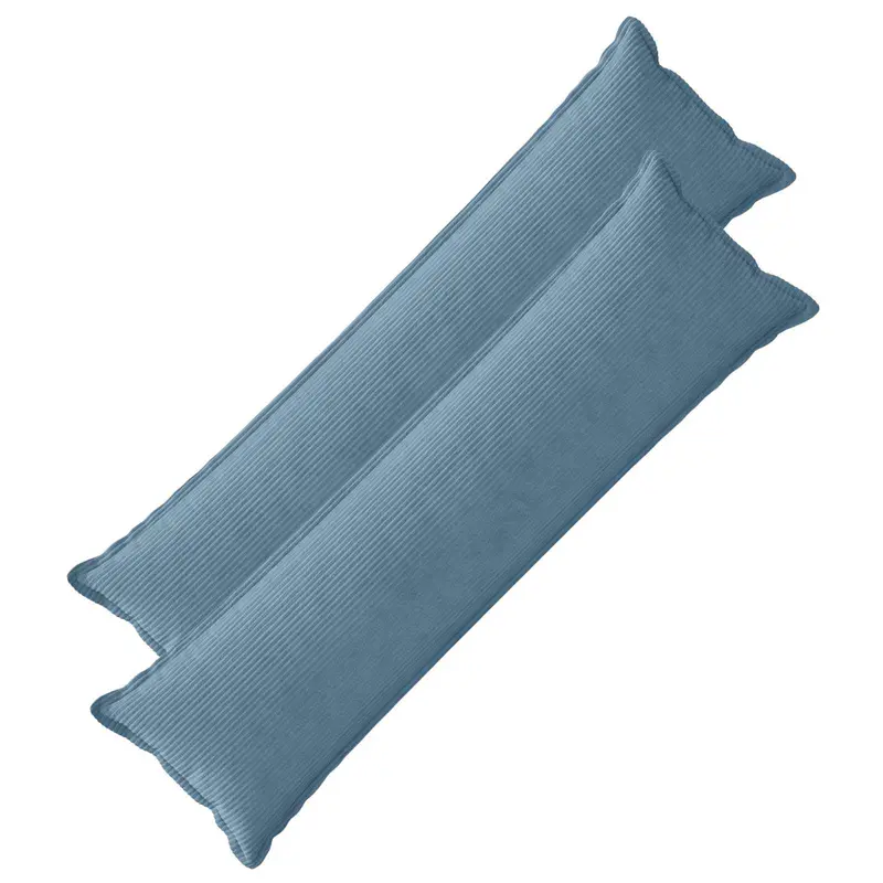 Vidaxl kussensloop 2 st houten blauw 40 x 145 cm corduroy