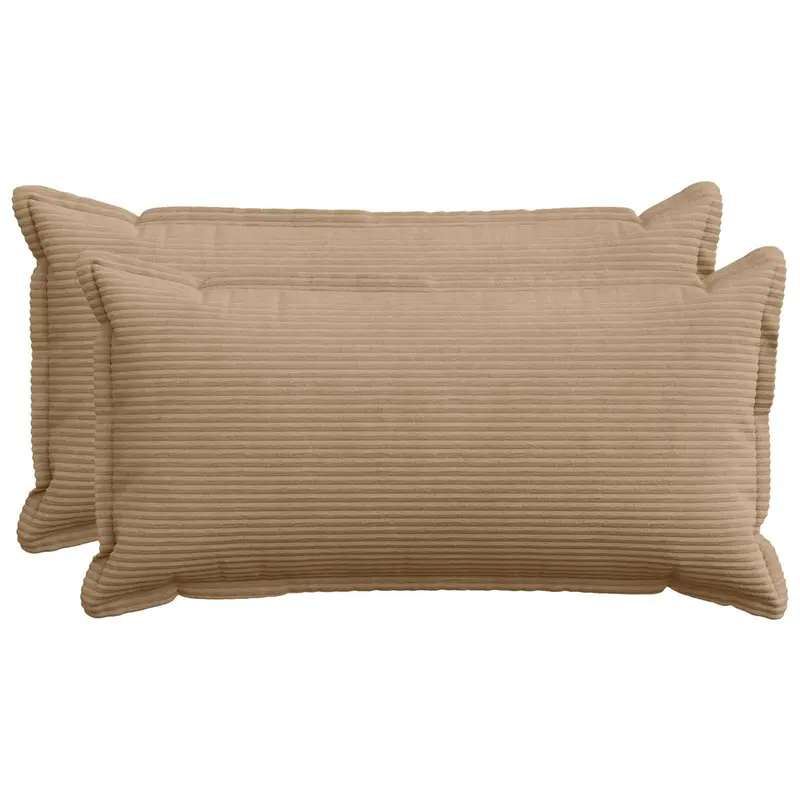 Vidaxl kussensloop 2 st houten bruin 40 x 70 cm corduroy