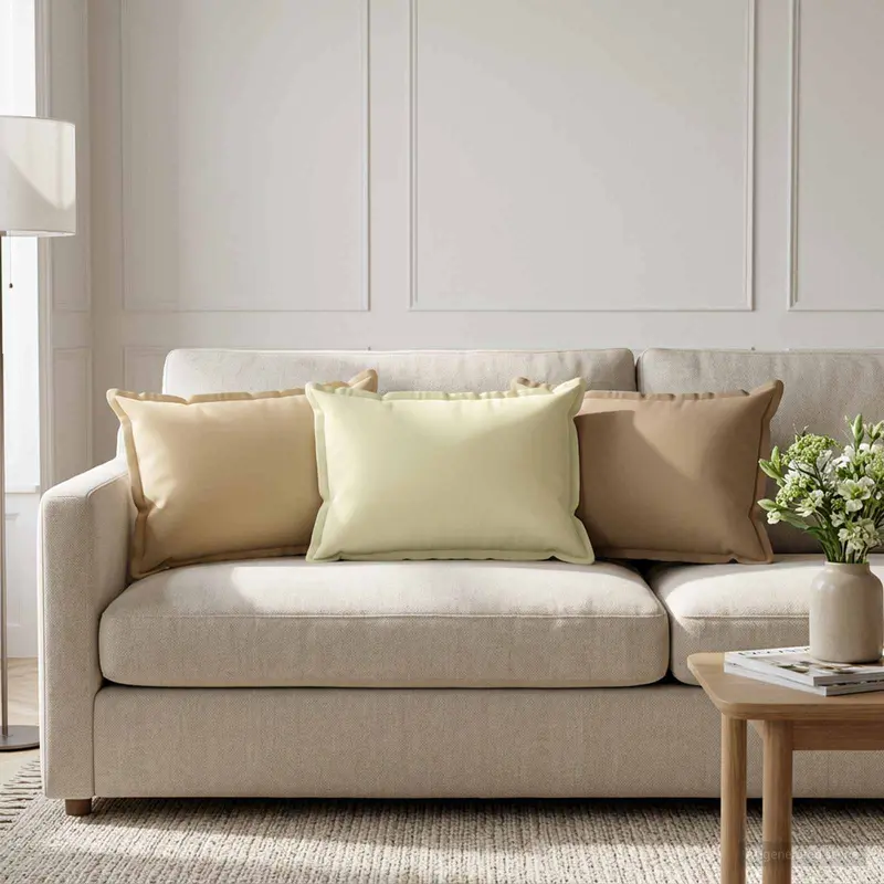 Vidaxl kussensloop 2 st houten crèmekleurig 40 x 60 cm polyester
