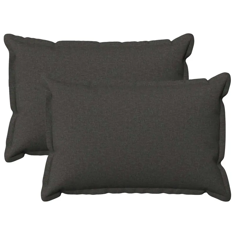 Vidaxl kussensloop 2 st houten donkergrijs 30 x 50 cm faux linnen