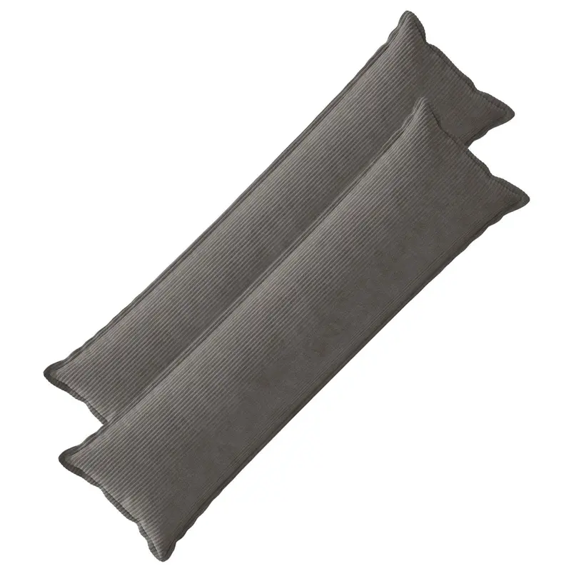 Vidaxl kussensloop 2 st houten donkergrijs 40 x 145 cm corduroy