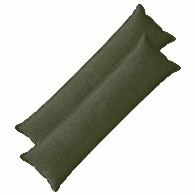 Vidaxl kussensloop 2 st houten groen 40 x 145 cm corduroy