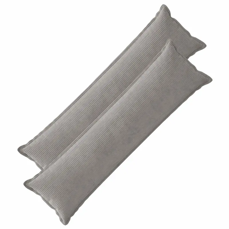 Vidaxl kussensloop 2 st houten lichtgrijs 40 x 145 cm corduroy