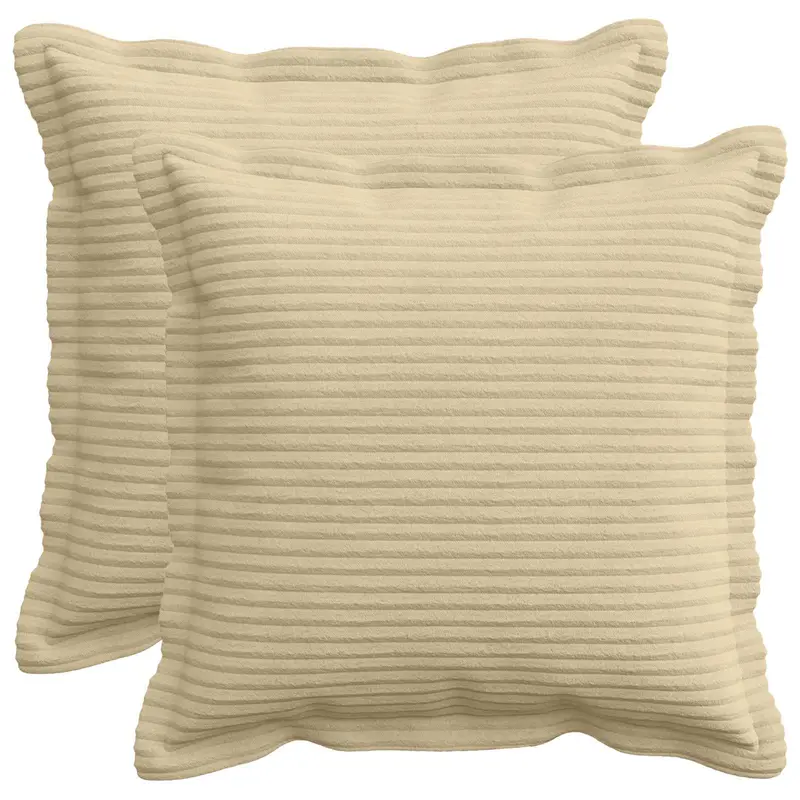Vidaxl kussensloop 2 st houten lichtgroen grijs 30 x 30 cm corduroy