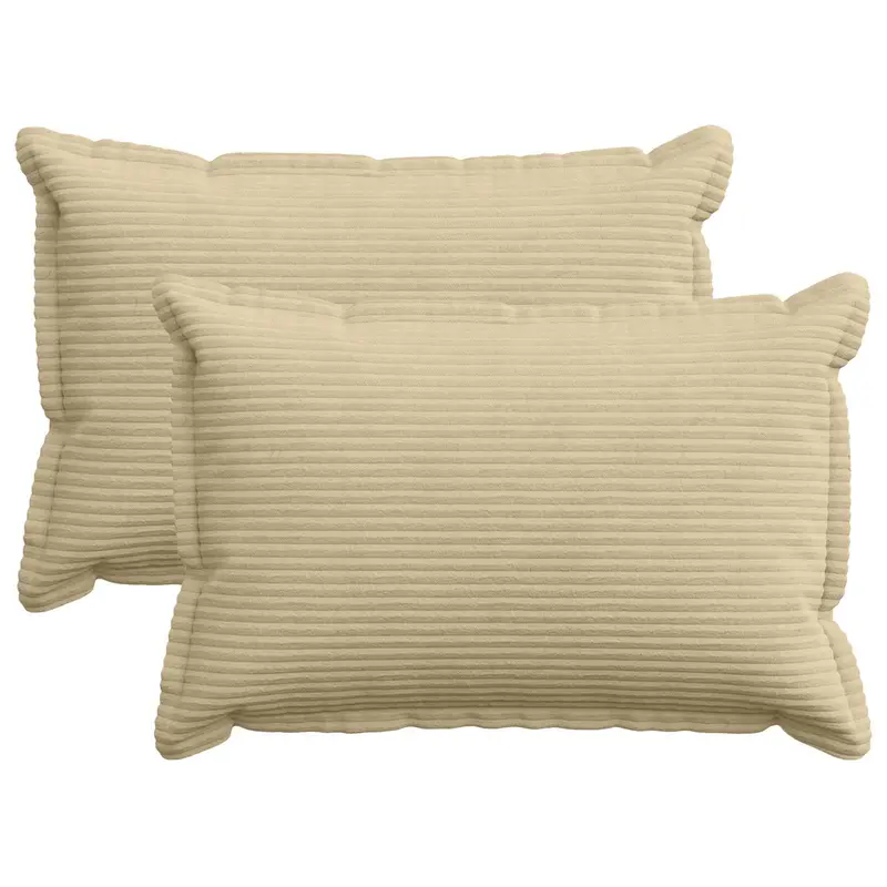 Vidaxl kussensloop 2 st houten lichtgroen grijs 30 x 50 cm corduroy