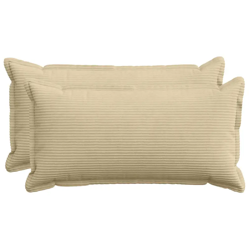 Vidaxl kussensloop 2 st houten lichtgroen grijs 40 x 70 cm corduroy