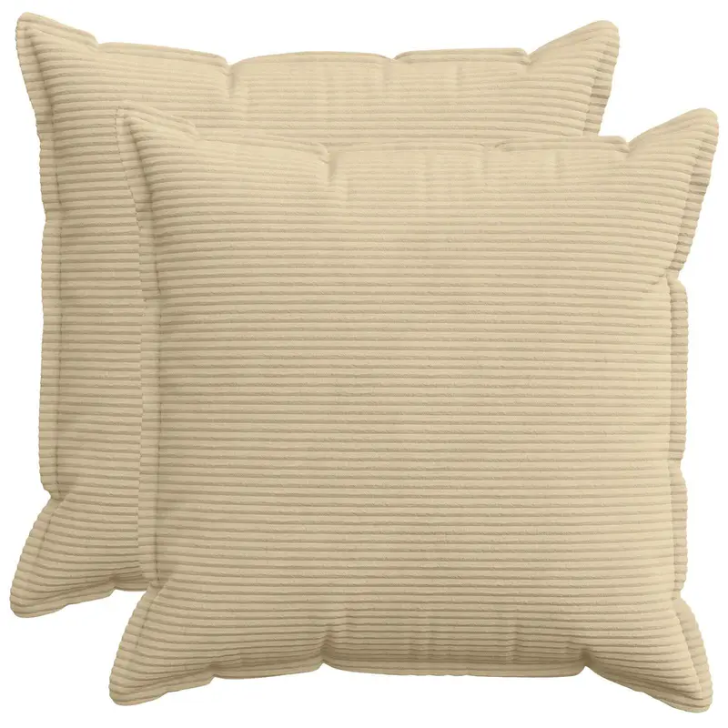 Vidaxl kussensloop 2 st houten lichtgroen grijs 70 x 70 cm corduroy
