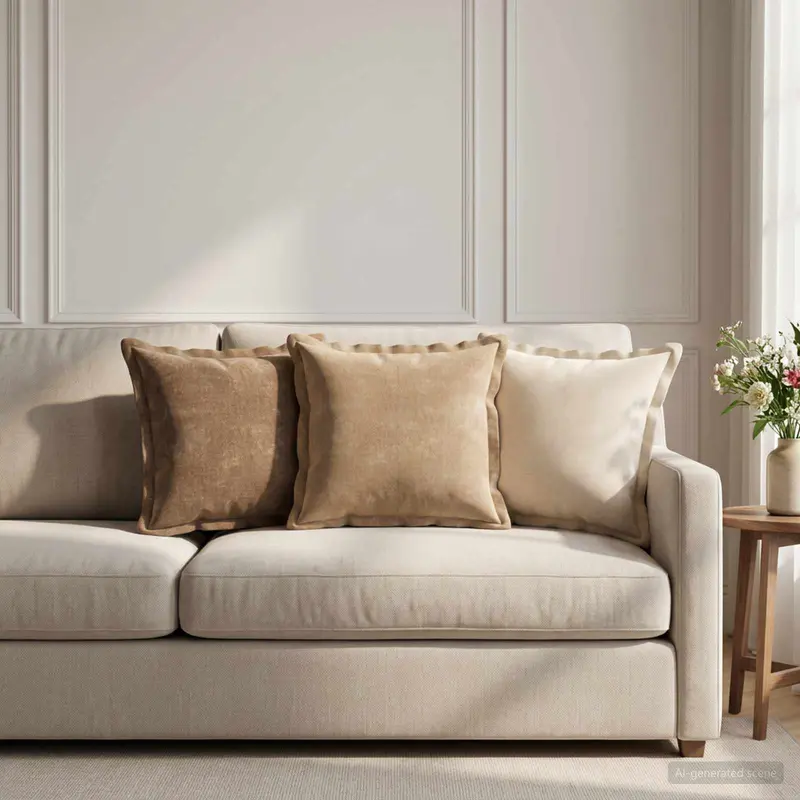Vidaxl kussensloop 2 st houten taupe 30 x 30 cm chenille stof