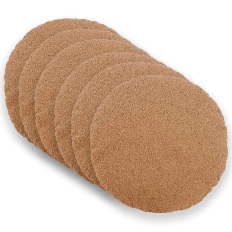 Vidaxl kussensloop 6 pcs heerlen beige ø 40 cm bouclé