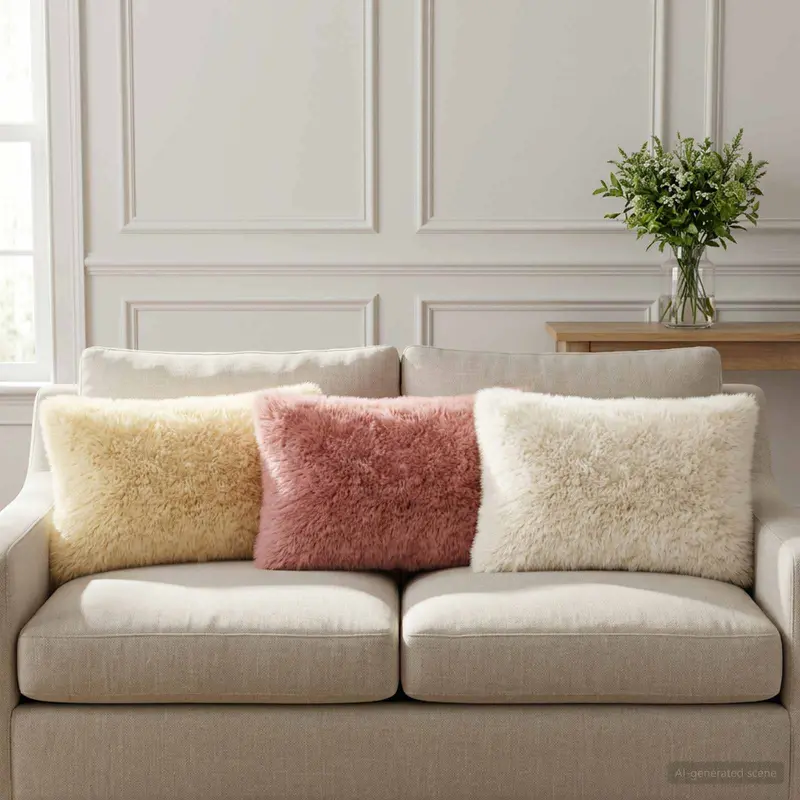 Vidaxl kussensloop 6 pcs heerlen crèmekleurig 30 x 50 cm pv fleece