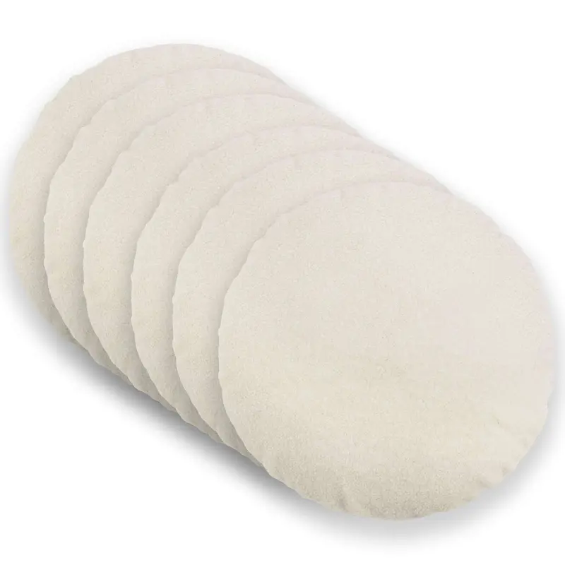 Vidaxl kussensloop 6 pcs heerlen crèmekleurig ø 50 cm bouclé