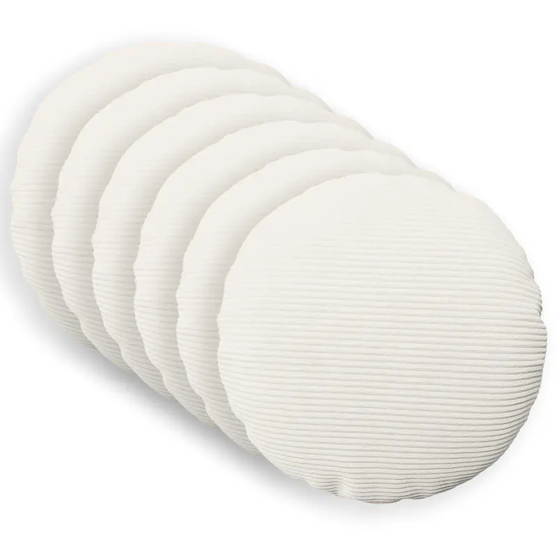Vidaxl kussensloop 6 pcs heerlen crèmekleurig ø 60 cm corduroy