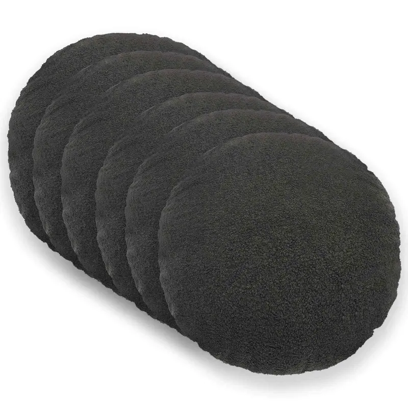 Vidaxl kussensloop 6 pcs heerlen donkergrijs ø 50 cm bouclé
