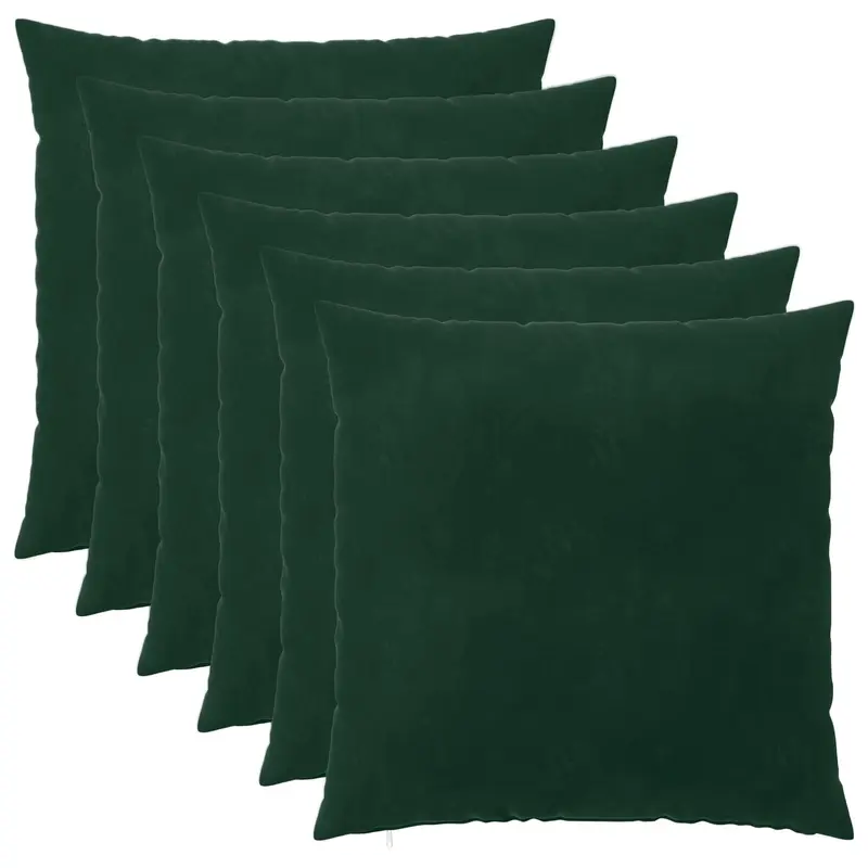 Vidaxl kussensloop 6 pcs heerlen donkergroen 60 x 60 cm fluweel
