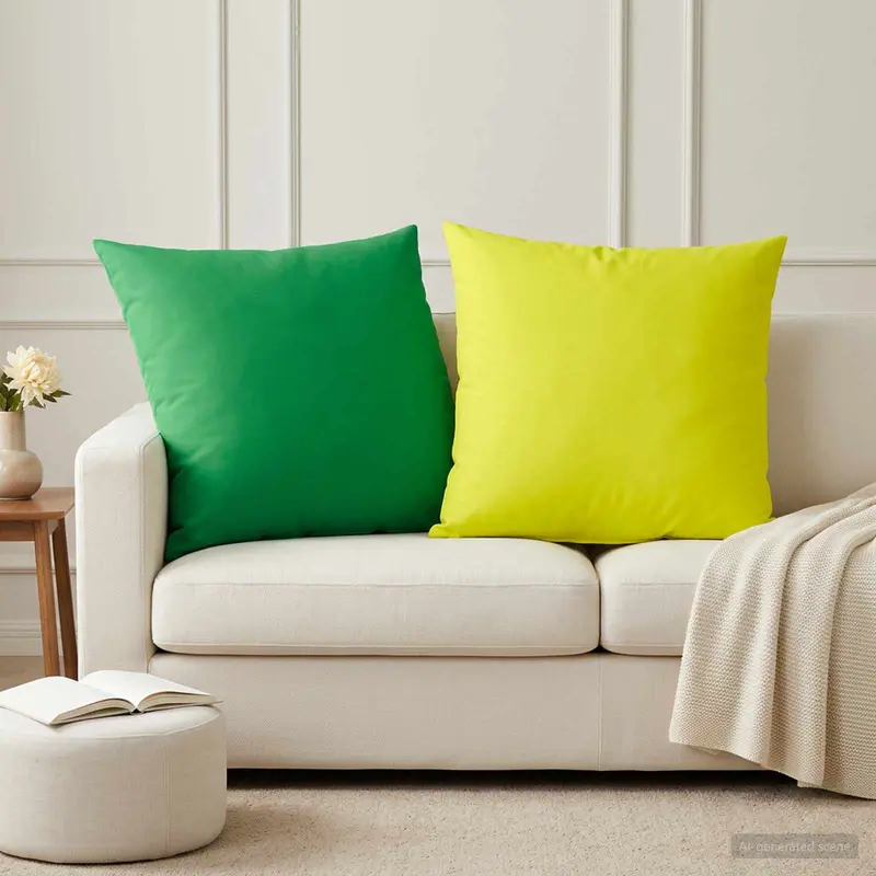 Vidaxl kussensloop 6 pcs heerlen groen 80 x 80 cm polyester