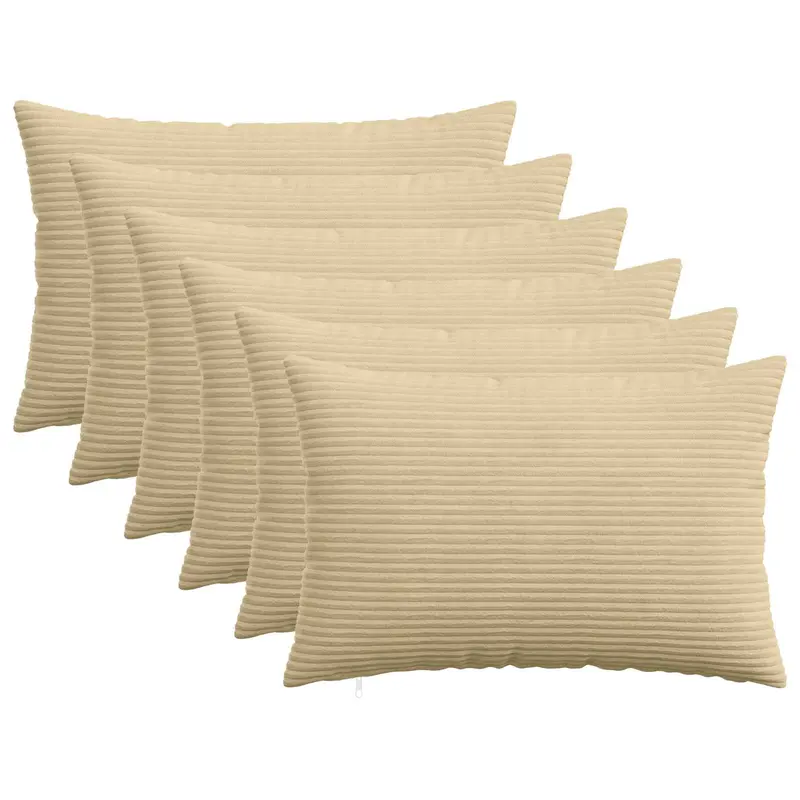 Vidaxl kussensloop 6 pcs heerlen groen grijs 50 x 80 cm corduroy
