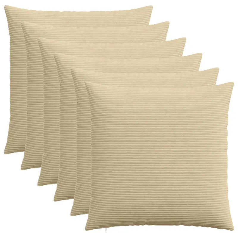 Vidaxl kussensloop 6 pcs heerlen groen grijs 60 x 60 cm corduroy