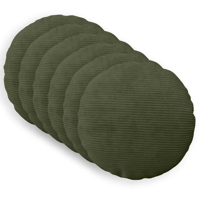 Vidaxl kussensloop 6 pcs heerlen groen ø 50 cm corduroy