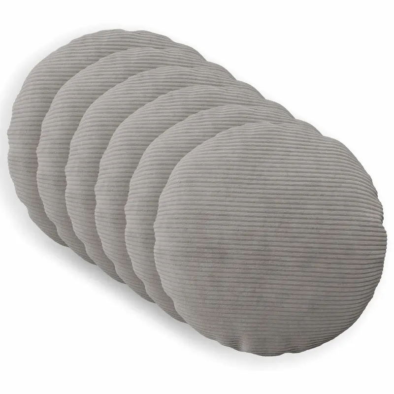 Vidaxl kussensloop 6 pcs heerlen lichtgrijs ø 50 cm corduroy