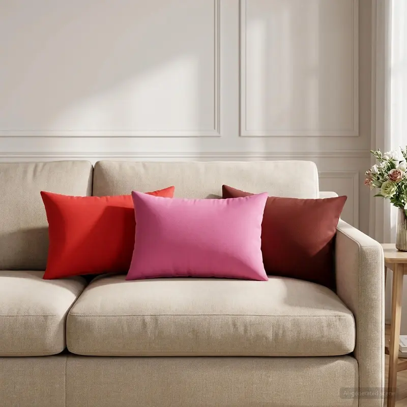 Vidaxl kussensloop 6 pcs heerlen rood 30 x 50 cm polyester