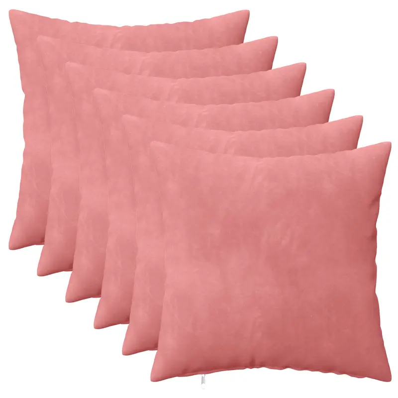 Vidaxl kussensloop 6 pcs heerlen roze 35 x 35 cm fluweel