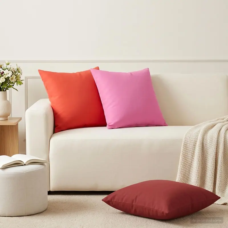 Vidaxl kussensloop 6 pcs heerlen roze 45 x 45 cm polyester