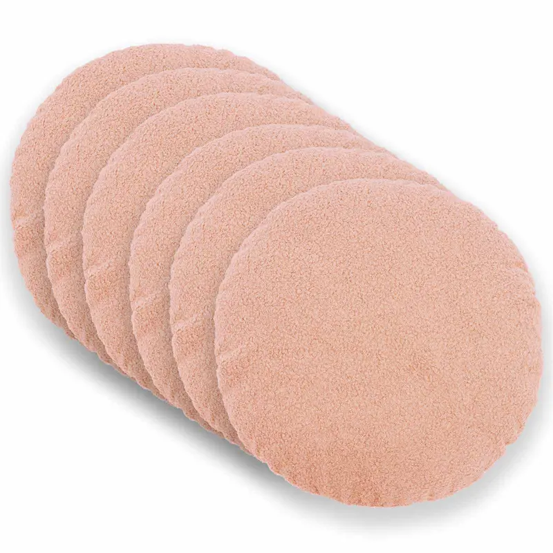 Vidaxl kussensloop 6 pcs heerlen roze ø 60 cm bouclé