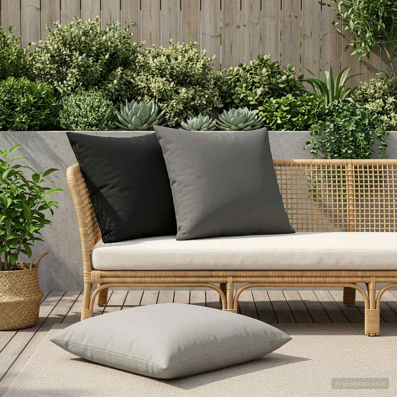 Vidaxl kussensloop 6 pcs heerlen zwart 65 x 65 cm polyester