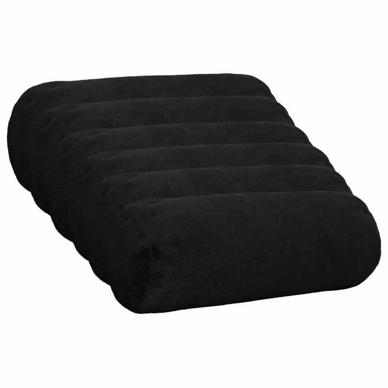 Vidaxl kussensloop 6 pcs heerlen zwart ø 15 x 40 cm flanel